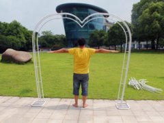 (image for) 1X Heavy Duty Large Heart Wedding Garden Arch 240x230cm