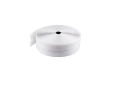 (image for) 1Set x 2Roll (25M Ea) White 25mm Adehensive Hook-and-loop Fasten