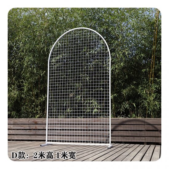 1Pc White Mesh Heavy Duty Large Wedding Garden Arch 2m High - Click Image to Close