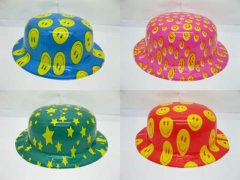 (image for) 12 Colorful Small Round Hat Fedoras Party Favor Assorted