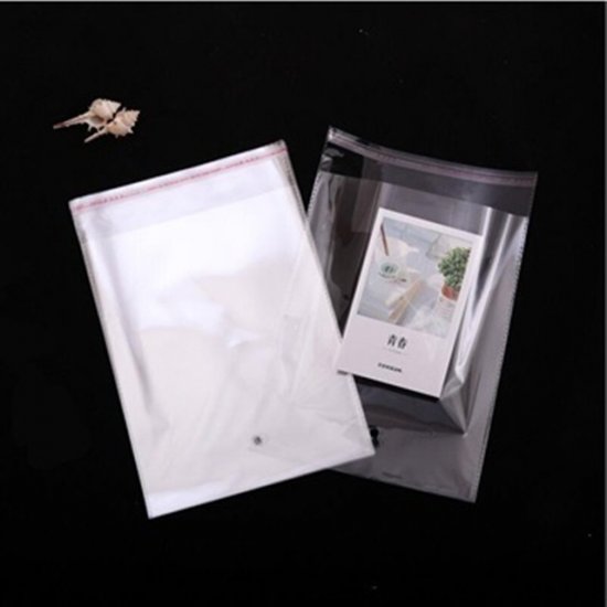 1000 Clear Self-Adhesive Seal Plastic Bags 34x24cm - Click Image to Close