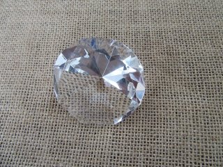 1X Clear Round Crystal Taper Ball 60x36mm (image for) 1X Clear Round Crystal Taper Ball 60x36mm