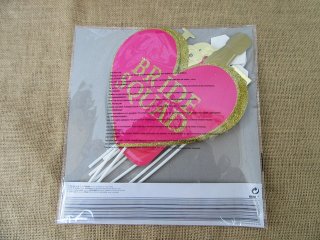 (image for) 4Packs X 10Pcs Photo Booth Props Wedding Party Bride Squad For L