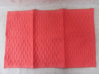 4Pcs Red Knitted Doilies Home Tableware 47x30cm (image for) 4Pcs Red Knitted Doilies Home Tableware 47x30cm