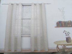 (image for) 1Set x 2Pcs Linen Blend Light Filtering Curtain Room Decor 76x84