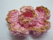 (image for) 10 Pink Handmade Crochet Paper Flower - 2 Layers