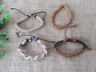 12Sheets x 4Pcs Drawstring Bracelet Wristband Fashion Jewellery