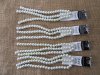 12Sheets X 3Strands White Round Glass Pearl Beads 8mm
