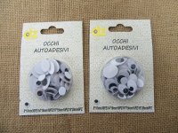 12Sheets Adhensive Googly Eyes Movable Eyes Craft Accessory