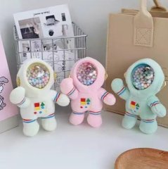 (image for) 1Pc Plush Astronaut Keychain Keyring Soft Fluffy Bag Accessories