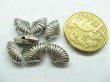 (image for) 100 Tibetan Silver Fan Shaped Bali Style Spacer Beads ac-ba-sp24