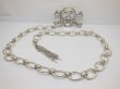 (image for) 1Pc Crossbone Skull Silvery Chain Waist Belt w/Tassel