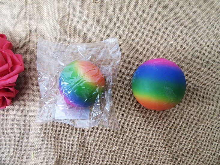 9Pcs Rainbow Color Anti-Stress Ball Gel Reliever Ball Toy - Click Image to Close