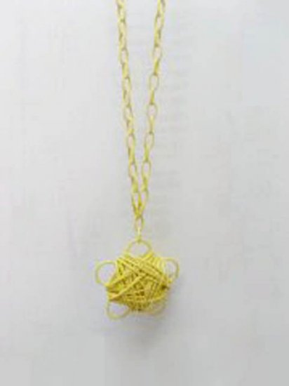 5X Chain Necklaces w/Yellow Flower Pendant Iron Art - Click Image to Close