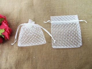 (image for) 12Sheets x 4Pcs Organza Drawstring Gift Jewellery Pouch 14x17cm