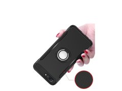 (image for) 1X iPhone8 Black Magnetic Shockproof Case Cover with Ring Car Ho