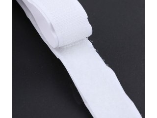 1Set x 2Roll (25M Ea) White 40mm Adehensive Hook-and-loop