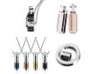 3Pcs Women Men 316L Stainless Steel Zircon Pendant Necklace Fashion Jewelry (image for) 3Pcs Women Men 316L Stainless Steel Zircon Pendant Necklace Fashion Jewelry