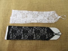 (image for) 5Pairs New Long Wedding Lace Fingerless Bridal Gloves Mixed