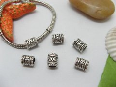 (image for) 20pcs Tibetan Silver Barrel Beads European Design Yw-pa-mb66