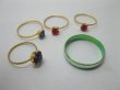 (image for) 28Packs X 5Pcs Fashion Rings w/Rhineston Assorted