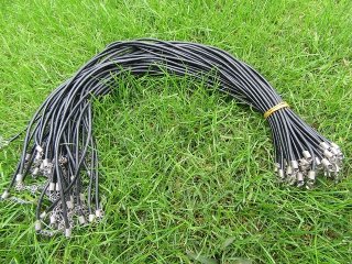 50Pcs Black Leather Strings With Connector For Necklace 49cm (image for) 50Pcs Black Leather Strings With Connector For Necklace 49cm
