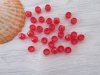 1200 Transparent Clear Red Barrel Pony Beads 6x8mm
