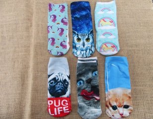 12Pairs Cotton Animal Cute Ankle Socks Assorted