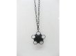 (image for) 5X Chain Necklaces w/Black Flower Pendant Iron Art