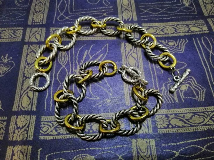 12Pcs Silver Golden chain Bracelets - Click Image to Close