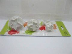 (image for) 1Set X 3Pcs Leaf Plunger Cutter Cake Decorating
