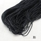 50m Black Round Bolo Braided Leather Cord String DIY Craft Jewel