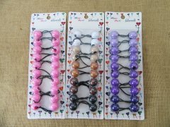(image for) 1Sheet X 10Pcs Colorful Hairbands Hair Elastic Rubber Band