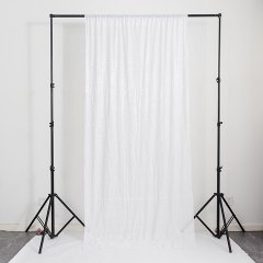 (image for) 1Pc Sparkling White Sequin Backdrop Drapes Event Backdrop