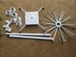 1Pc White Adjustable Height 3-layer Wire Display Rack