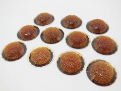 (image for) 84 Round Flatback Beads Rhinestone Craft Embellishment - Coffee