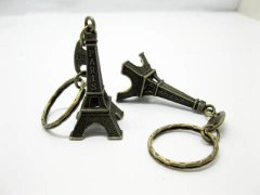 (image for) 50 Bronze Color France Eiffel Tower Key Rings kr-m53