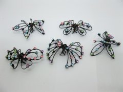 1Pc Black Hair Clip Barrette Claw with Rhinestone