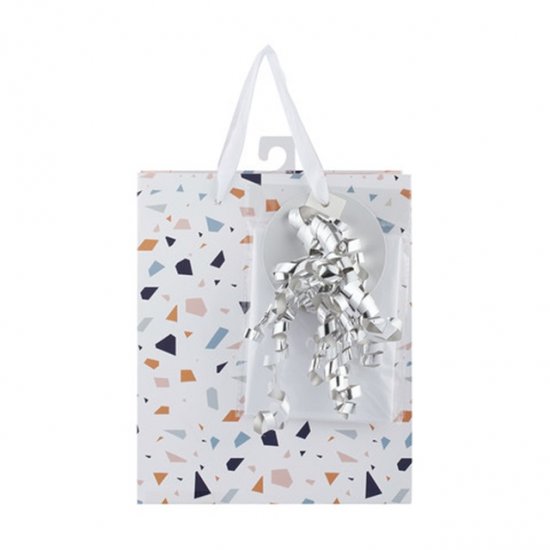 15Pcs Paper Medium Gift Bag Set Shopping Bag with Front Decorati - Click Image to Close