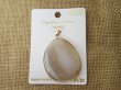 (image for) 2Pcs Natural Agate Gemstone Charm Pendants with Golden Edge