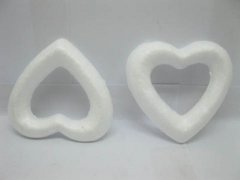 200Pcs Polystyrene Foam Hollow Heart Decoration Craft DIY 76mm 200Pcs Polystyrene Foam Hollow Heart Decoration Craft DIY 76mm
