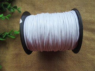 1Rolls x 100Yds White Beading Waxen Cord Jewlery Rope 2mm