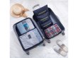 (image for) 1Set 6in1 Dark Blue Zipper Waterproof Luggage Travel Bags