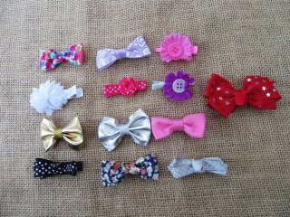 1Piece Duckclip Hair Clips with Bowknot/Flower New (image for) 1Piece Duckclip Hair Clips with Bowknot/Flower New