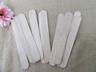 4Packs x 18Pcs Kids Art Natural Wooden Craft Stick Paddle Pop