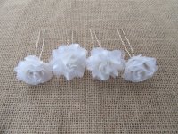 48Pcs Wedding Bride Bridal Bridemaid Rose Flower Hair Bobby Pin