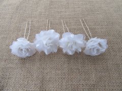 (image for) 1Pc Wedding Bride Bridal Bridemaid Rose Flower Hair Bobby Pin