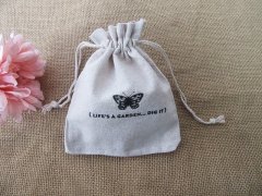 (image for) 30Pcs Hemp Drawstring Jewelry Gift Pouches 16x13cm