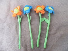 (image for) 12Pcs Cute Plush Sunflowers Gift Home D?cor Mixed Color