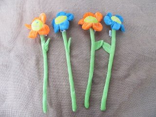 12Pcs Cute Plush Sunflowers Gift Home D?cor Mixed Color (image for) 12Pcs Cute Plush Sunflowers Gift Home D?cor Mixed Color